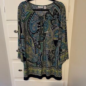 Susan Graver Multicolor Paisley Top